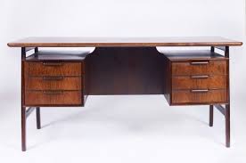 My kids needed a desk for their computer. Rosewood Writing Desk Designed By Gunni Omann And Produced By Omann Jun Mobelfabrik 1960s Beautiful Floating Furniture Rose Wood Desk Danish Vintage Furniture