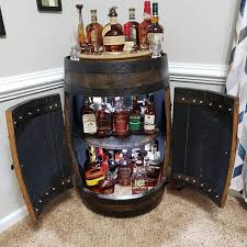 Double Door Bourbon Barrel Cabinet