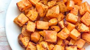 air fryer roasted sweet potatoes