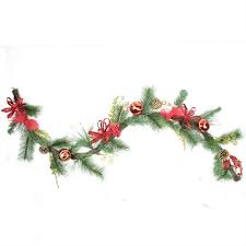 Start exploring these red and gold christmas garland now and choose between a comprehensive category of products made exclusively for you to add more excitement to holiday celebrations. Northlight 6 X 10 Unlit Red Burlap And Gold Pinecone Artificial Christmas Garland Target