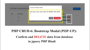 php crud 6 bootstrap modal pop up