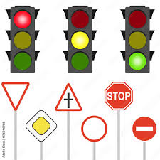 road signs and traffic lights a