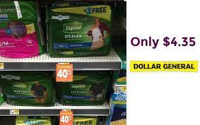 depends fit flex only 4 35 at dollar
