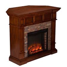 Faux Stone Corner Electric Fireplace