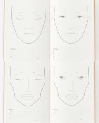 a4 face chart paper makeup notebook