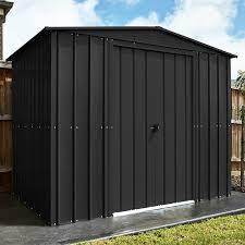 Lotus Anthracite Grey Steel Shed