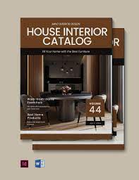 house interior catalog template in ms