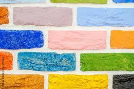 Brick Wall Colored Bricks Wall