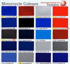 Yamaha Motorcycles Colour Card By Samurai Paint Motomalaya