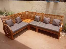 kerala teak wooden sofa set at rs 43500