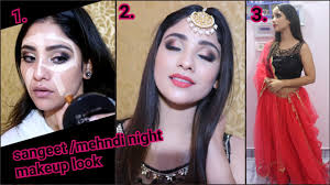 sangeet mehndi night makeup step by