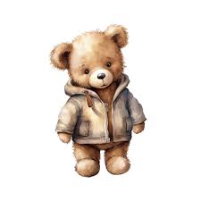 watercolor teddy bear topfreedesigns
