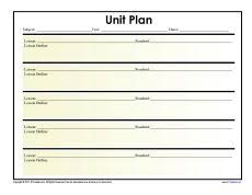 Simple Unit Lesson Plan Template Teaching And My Classroom