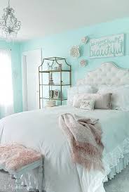 tween room decor aqua blue rose gold