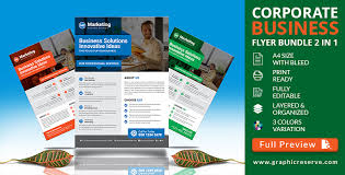 Corporate Flyer For Business Marketing Bundle Template