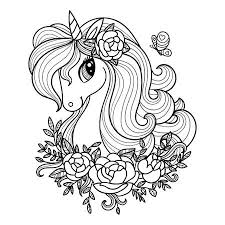 60 colorable pictures of unicorns, horses and little ponies. 15 Stunning Unicorn Coloring Pages Picture Inspirations Almadeafrica
