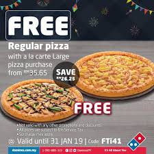 Today's top domino's malaysia discount: Domino S Pizza Free Fiesta Coupon Until 31 January 2019