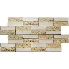 Beige Faux Brick Pvc Wall Panel