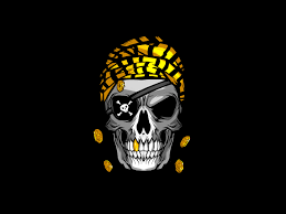 1600x1200 pirate skull gold minimal 4k