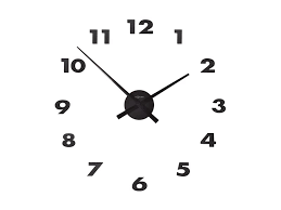 Large Black Small Hands Wall Clock
