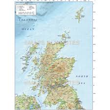 5m scale scotland regions road map