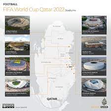 World Cup Qatar Venues Map gambar png