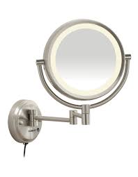 conair led wall mounted mirror satin