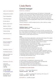 General Manager Cv Sample Responsible For Daily Operations