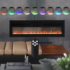 Electric Fireplace Glass Heater