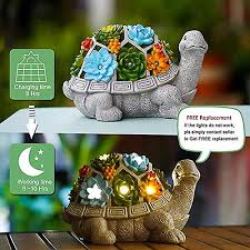 Solar Turtle Statue Garden Ornaments