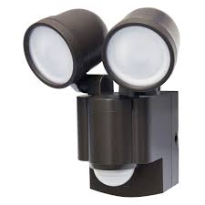 Iq America Bronze Motion Activated Outdoor Integrated Led Twin Flood Light Lb 1403 Bz The Home Depot