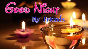 friends candles background good night
