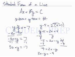 Standard Form Of The Equation Of A Line