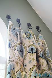 how to hang curtains with towel hooks