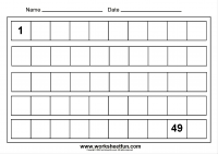 Missing Numbers 1 To 50 Eight Worksheets Free