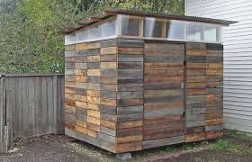 Garden Shed Made From Reclaimed Redwood