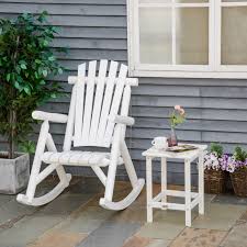 Outsunny Wooden Rustic Rocking Chair