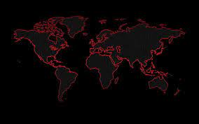 Black Background World Map