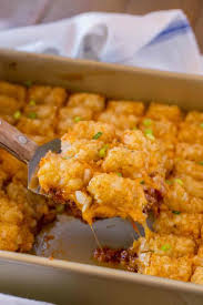 Cover tots with a layer of meat mixture. Tater Tot Casserole Dinner Then Dessert