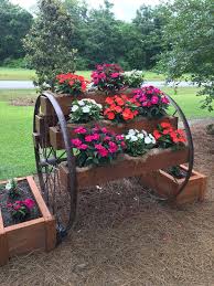 Love My Wagon Wheel Planter Built By My