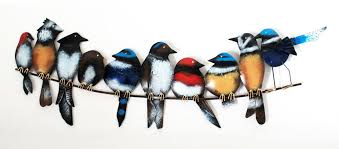 Birds On The Wire Metal Wall Art
