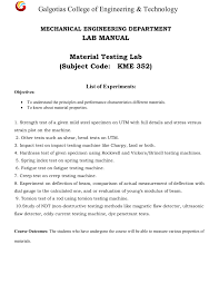 material testing lab manual