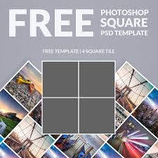 Free Photoshop Template Photo Collage Square Download Now