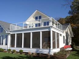 Decking glass panels provide an unobstructed view of your backyard while allowing more exposure to the natural environment. Standard Glass Railings Low Maintenance Tempered Glass And Aluminum Posts For Your Deck