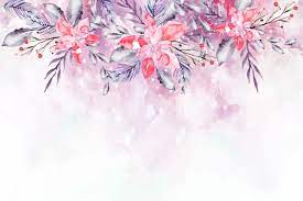 Blooming Watercolor Flowers For