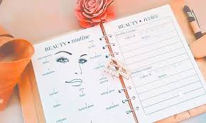 beauty routine makeup tracker printable