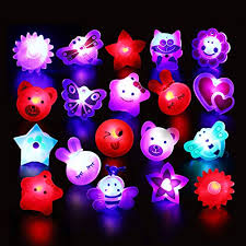 Kimiangel 50 Pack Light Up Rings Party Favors For Kids Glow In The Dark Party Supplies Flashing Led Rings Goody Bag Blinkee Com