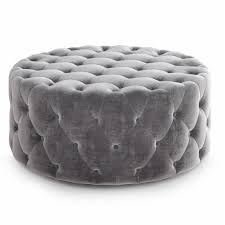 Tufted Large Grey Coffee Table