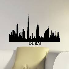 Dubai Skyline City Silhouette Vinyl