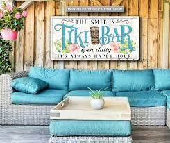 Personalized Tiki Bar Sign Tiki Hut